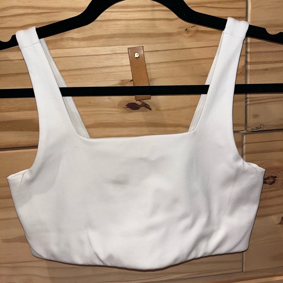 Girlfriend Collective Tommy Bra in Ivory - Picture 1 of 3